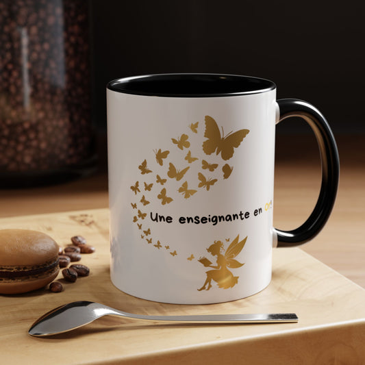 "Gold Butterfly Teacher Coffee Mug - Perfect Gift for  teachers!"Tasse de café pour enseignante