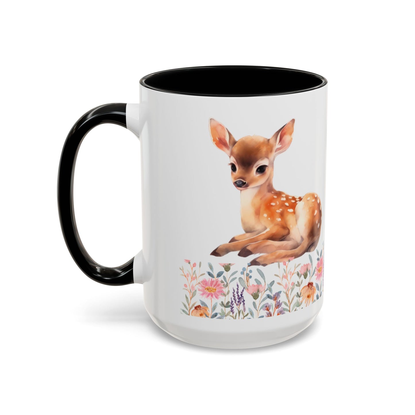 Rustic Deer Accent Coffee Mug - whimsical home decor, animal lovers gift, nature kitchenware, cozy coffee cup