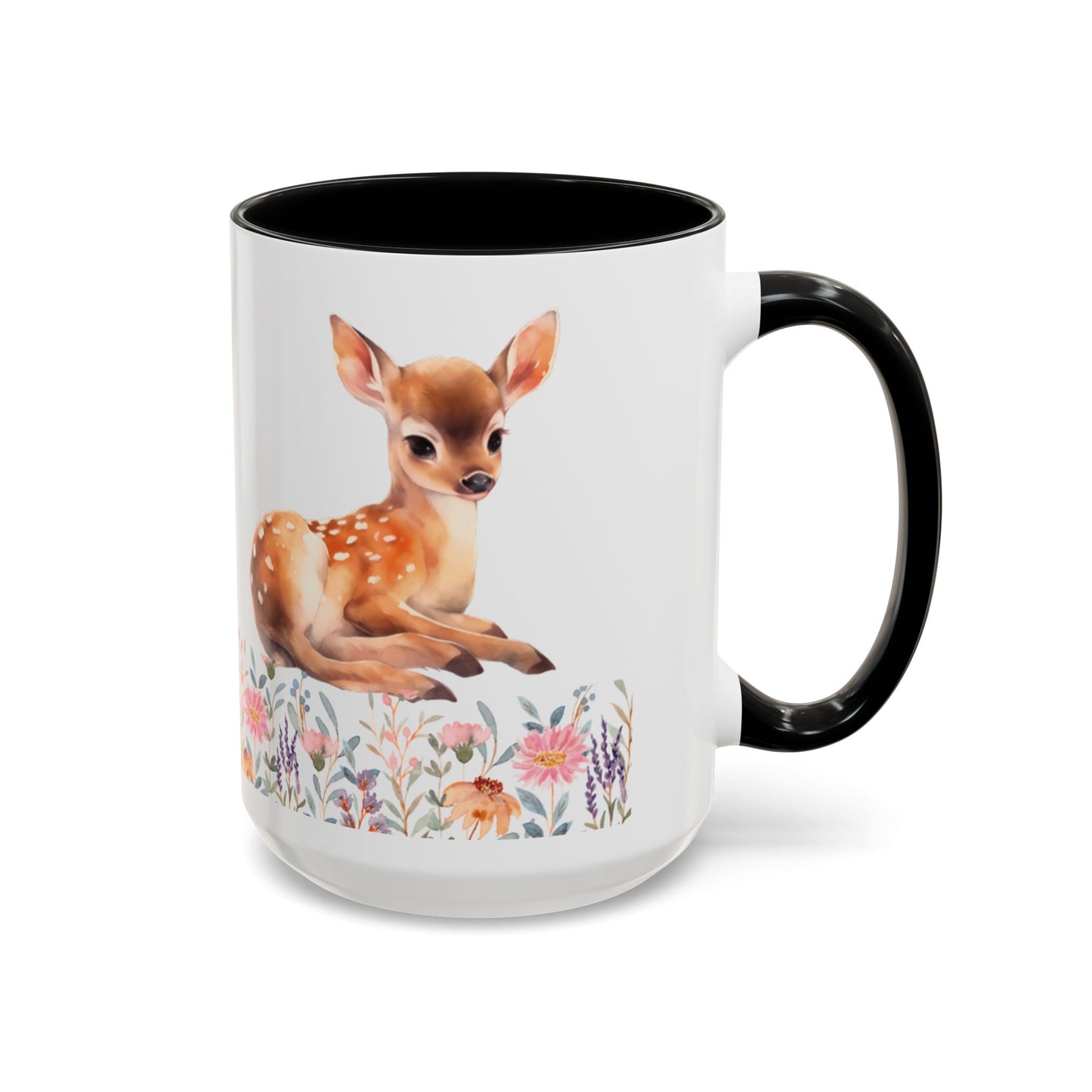 Rustic Deer Accent Coffee Mug - whimsical home decor, animal lovers gift, nature kitchenware, cozy coffee cup