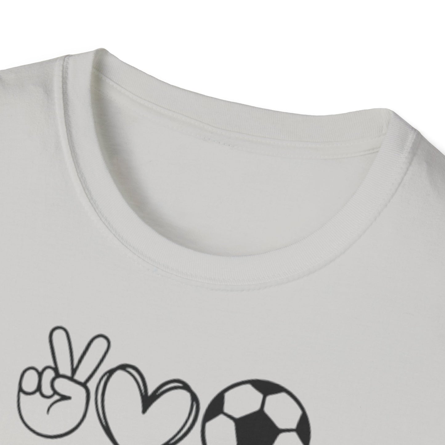 Soccer Love Unisex Softstyle T-Shirt, Soccer Fan Tee, Sports Lover Shirt, Soccer Mom Dad Gift, Soccer Player Apparel