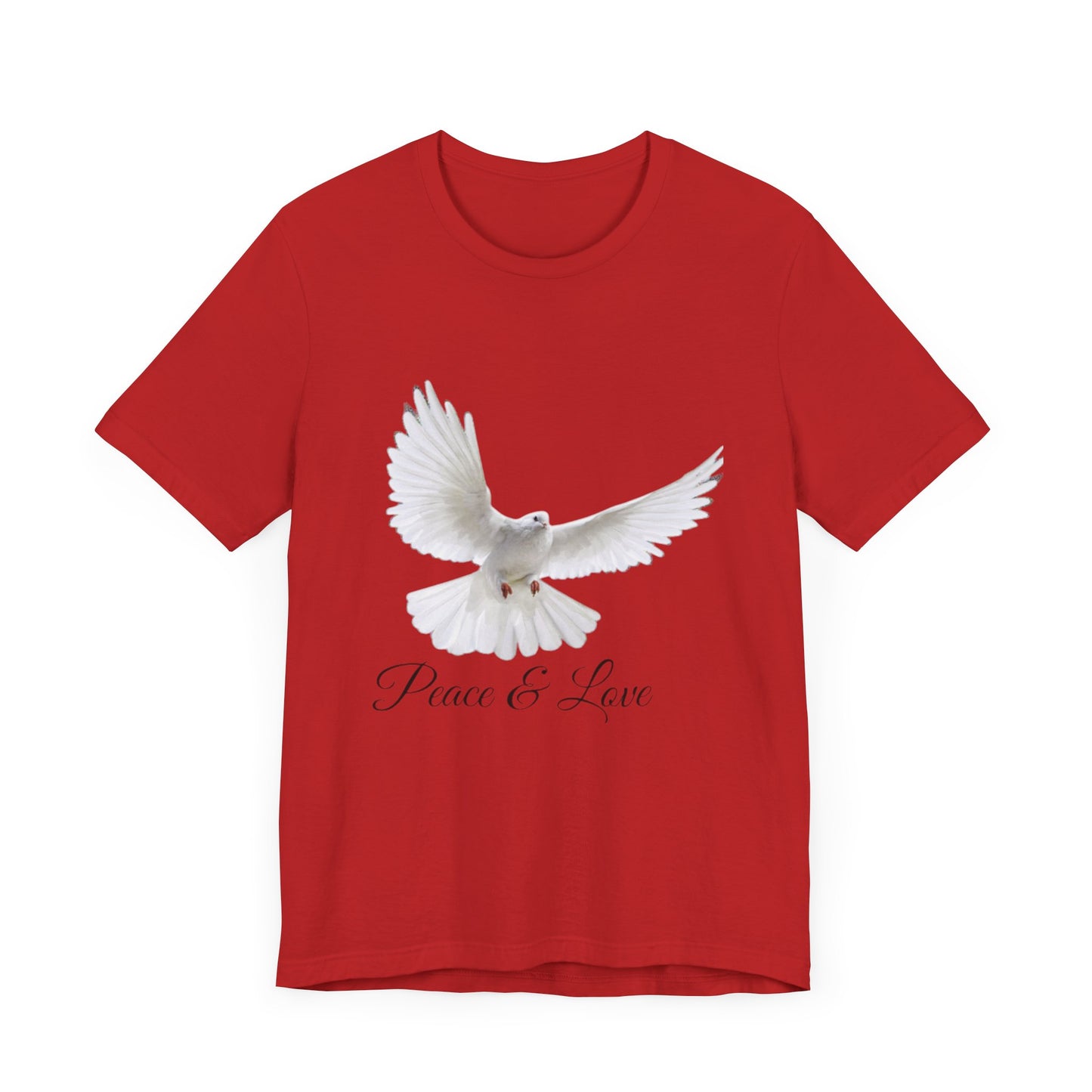 Peace&Love Colombe T-Shirt, Peace and Love Tee, Dove Graphic Top, Hippie Vibe Shirt, Unity Symbol Apparel