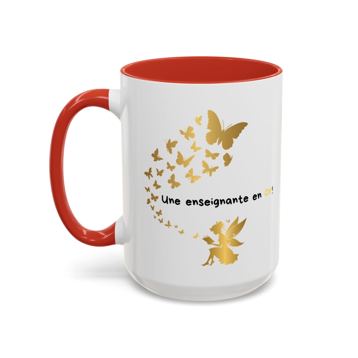 "Gold Butterfly Teacher Coffee Mug - Perfect Gift for  teachers!"Tasse de café pour enseignante