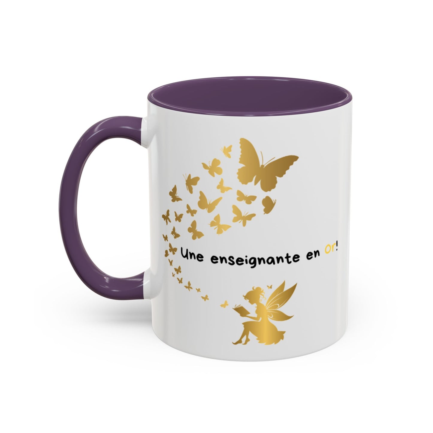 "Gold Butterfly Teacher Coffee Mug - Perfect Gift for  teachers!"Tasse de café pour enseignante