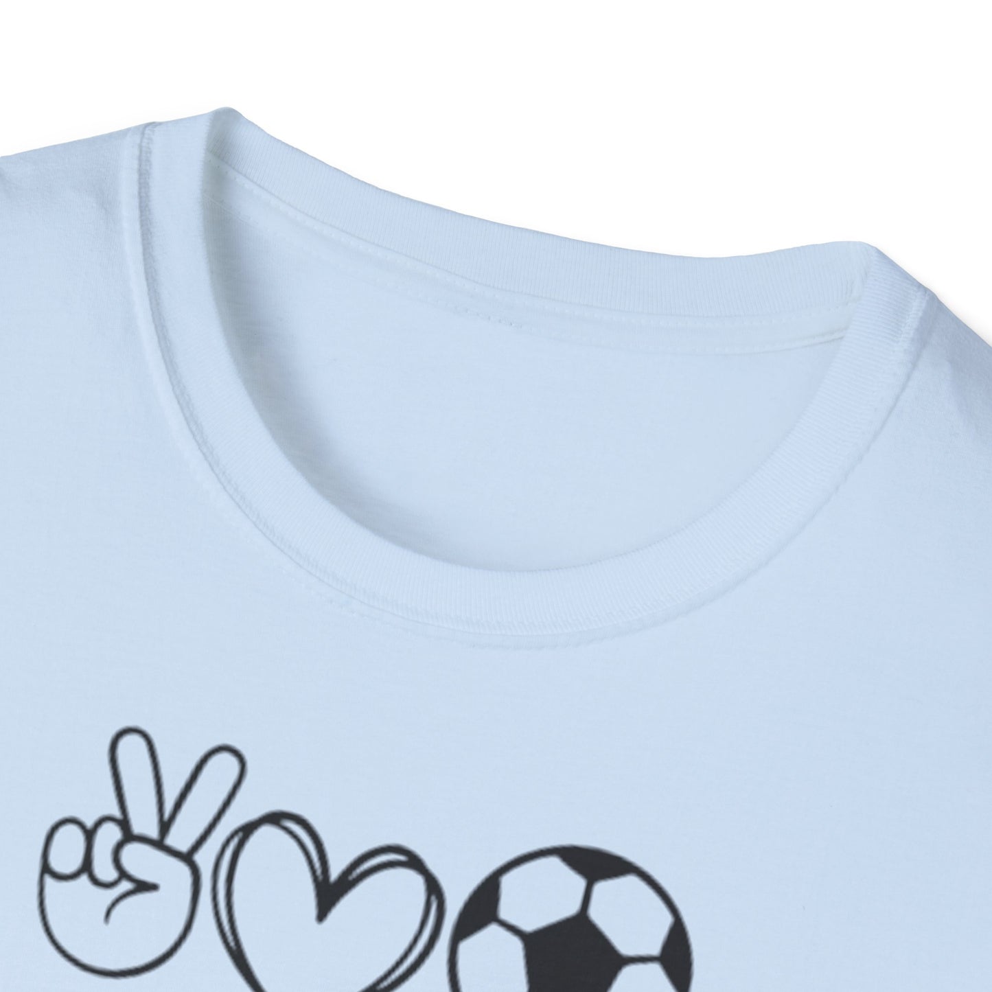 Soccer Love Unisex Softstyle T-Shirt, Soccer Fan Tee, Sports Lover Shirt, Soccer Mom Dad Gift, Soccer Player Apparel