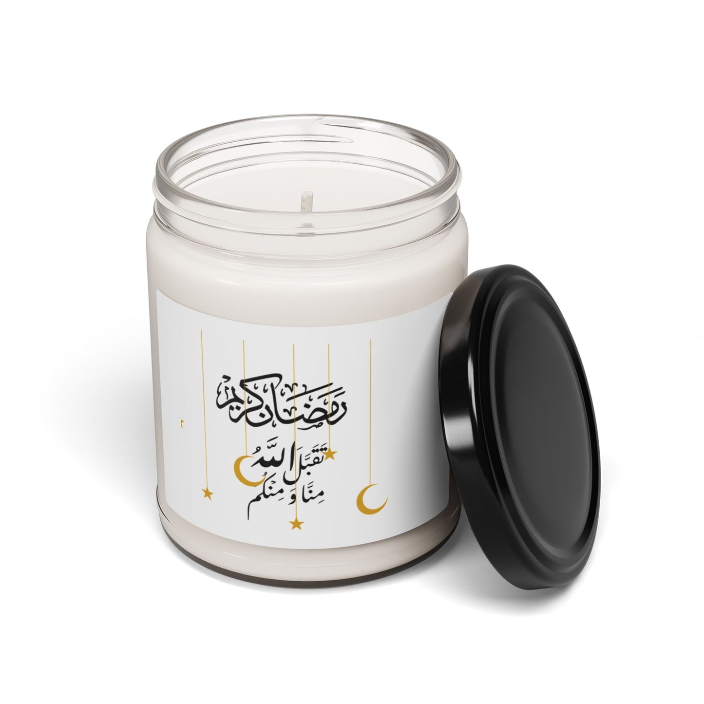 Scented Soy Candle, 9oz - Bougie Ramadan Gift, Festive Islamic Home Decor, Eid Al-Fitr Celebration Candle, Ramadan Kareem Islamic