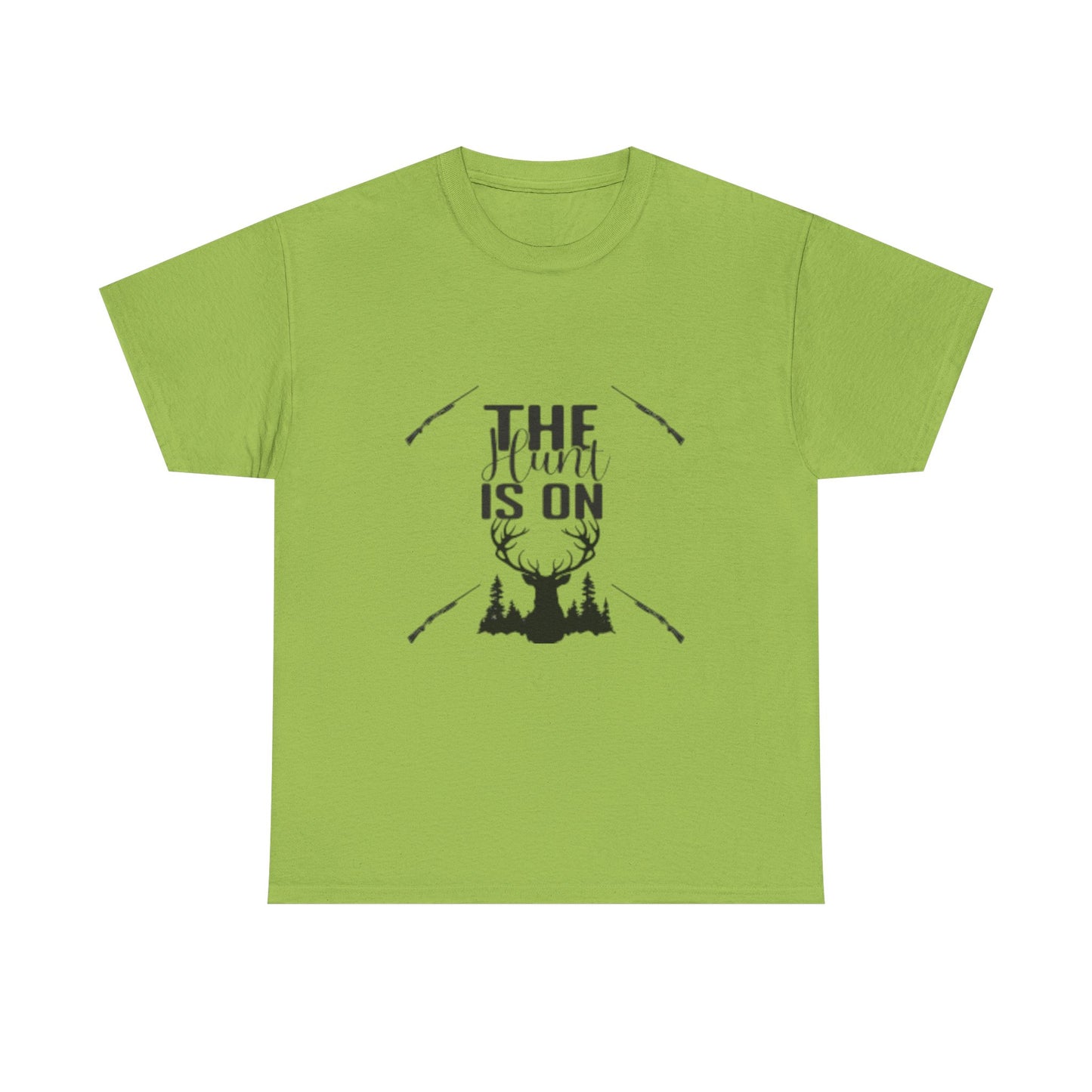 The Hunt Is On Unisex Heavy Cotton Tee, Outdoor Enthusiast Shirt, Gift for Hunters, Casual Wear for Men and Women, Nature Lover Apparel