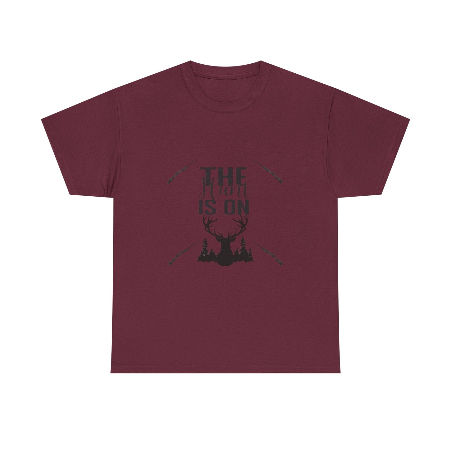 The Hunt Is On Unisex Heavy Cotton Tee, Outdoor Enthusiast Shirt, Gift for Hunters, Casual Wear for Men and Women, Nature Lover Apparel