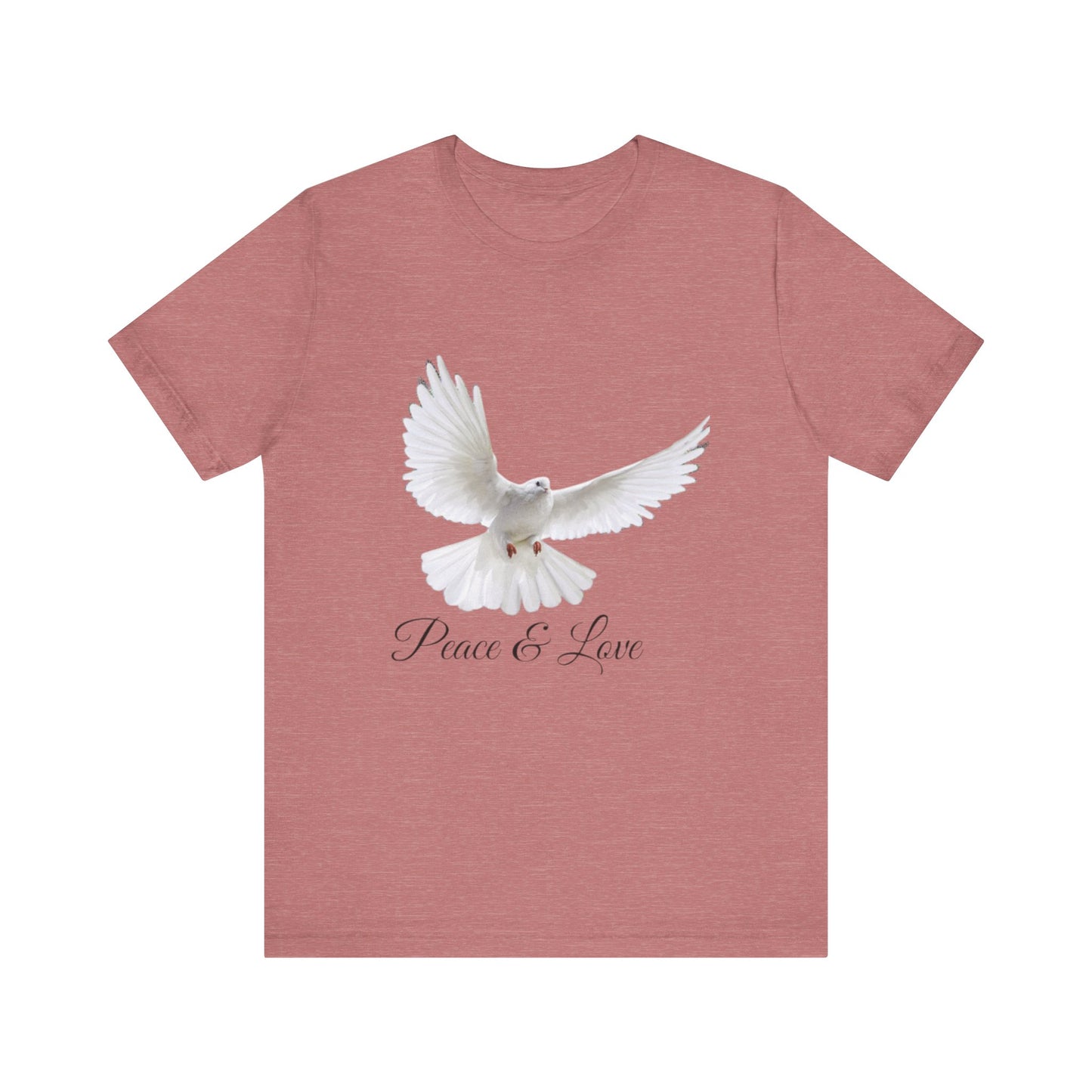 Peace&Love Colombe T-Shirt, Peace and Love Tee, Dove Graphic Top, Hippie Vibe Shirt, Unity Symbol Apparel