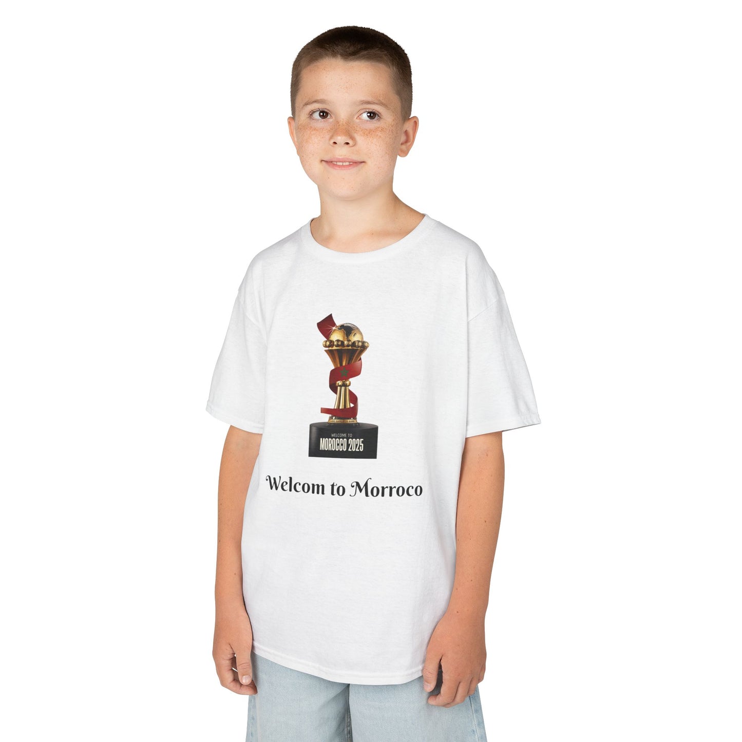 Morrocan Kids Heavy Cotton™ Tee personnalisé coupe d'afrique Maroc