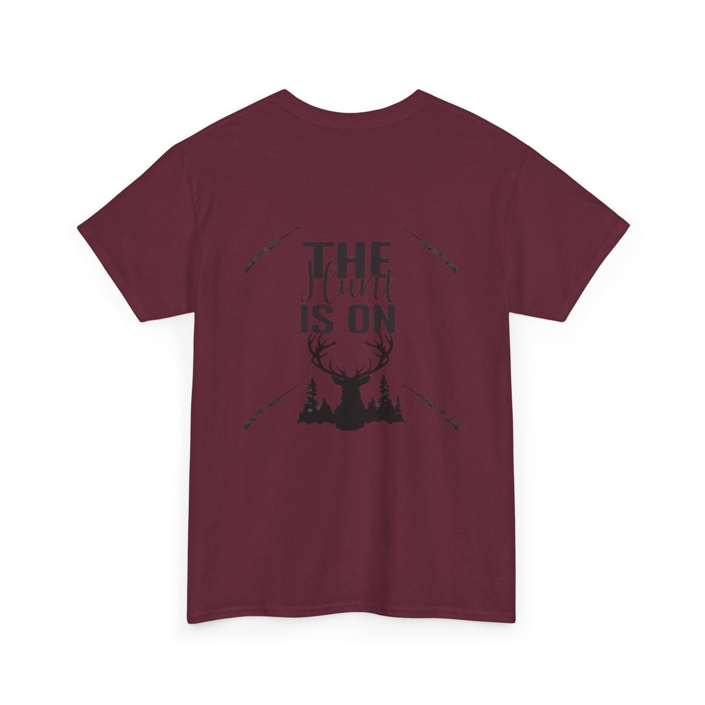 The Hunt Is On Unisex Heavy Cotton Tee, Outdoor Enthusiast Shirt, Gift for Hunters, Casual Wear for Men and Women, Nature Lover Apparel