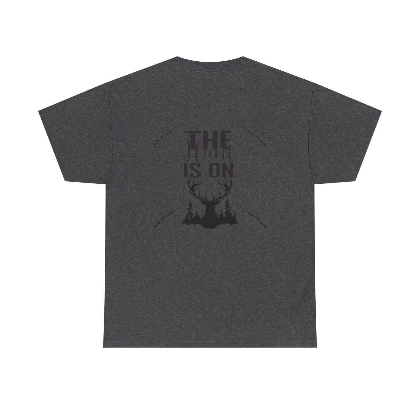 The Hunt Is On Unisex Heavy Cotton Tee, Outdoor Enthusiast Shirt, Gift for Hunters, Casual Wear for Men and Women, Nature Lover Apparel