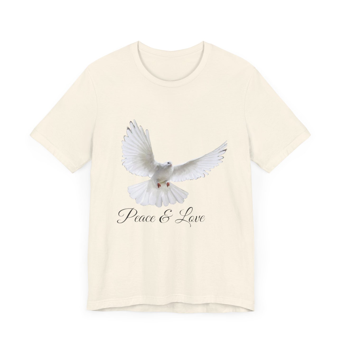 Peace&Love Colombe T-Shirt, Peace and Love Tee, Dove Graphic Top, Hippie Vibe Shirt, Unity Symbol Apparel