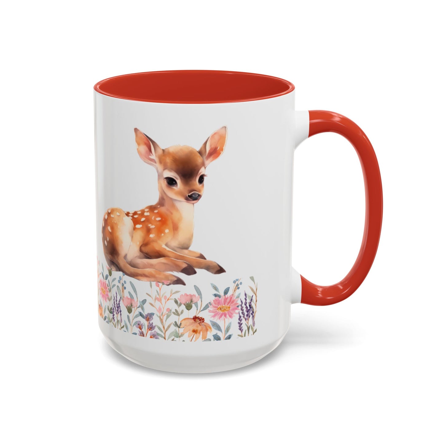 Rustic Deer Accent Coffee Mug - whimsical home decor, animal lovers gift, nature kitchenware, cozy coffee cup