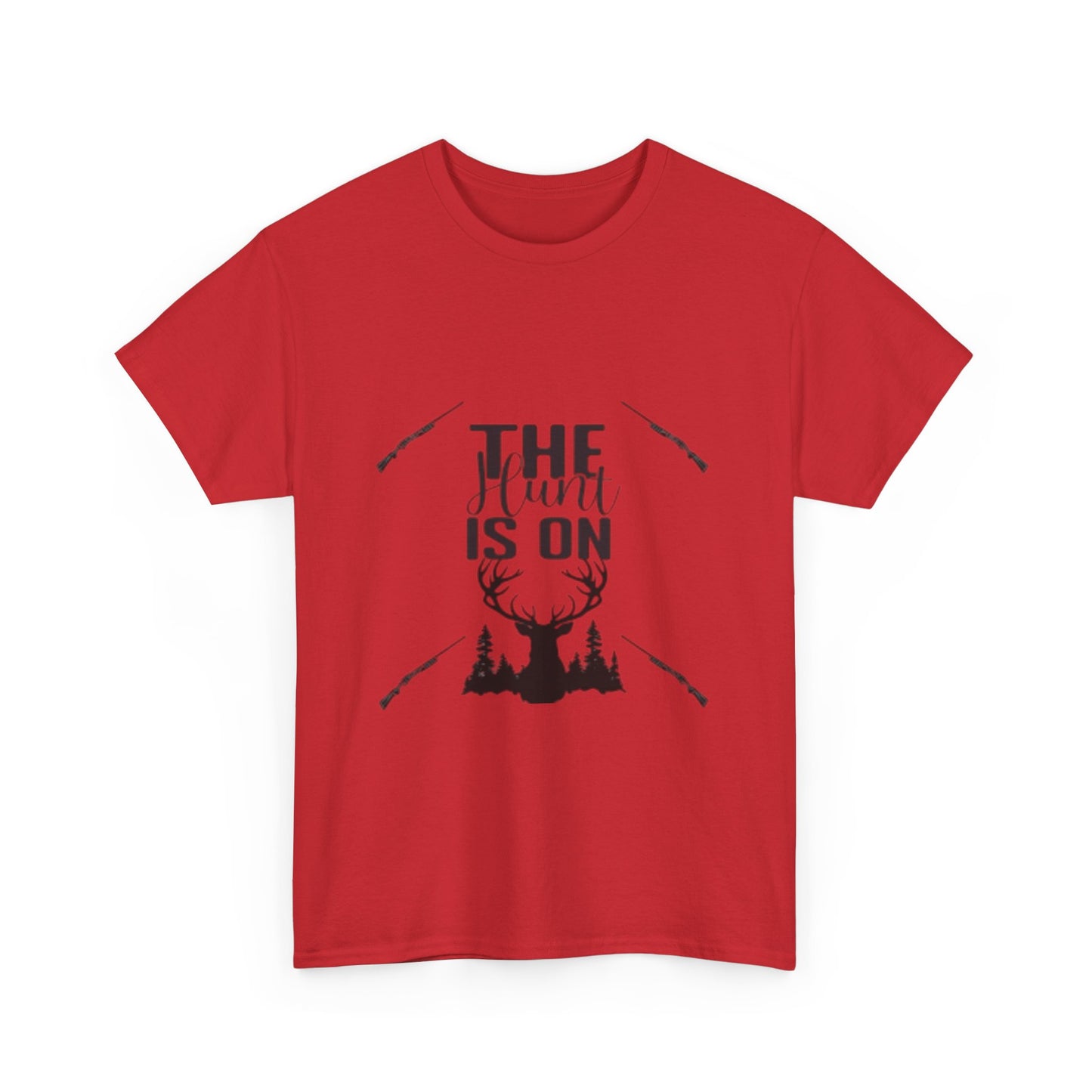 The Hunt Is On Unisex Heavy Cotton Tee, Outdoor Enthusiast Shirt, Gift for Hunters, Casual Wear for Men and Women, Nature Lover Apparel