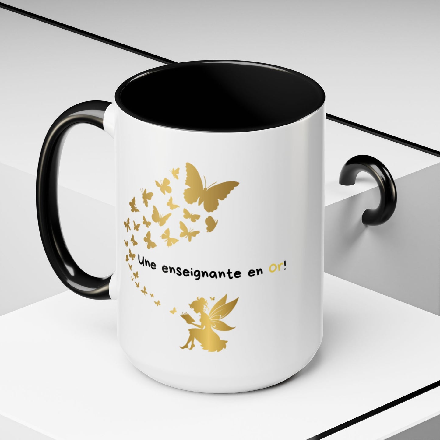 "Gold Butterfly Teacher Coffee Mug - Perfect Gift for  teachers!"Tasse de café pour enseignante