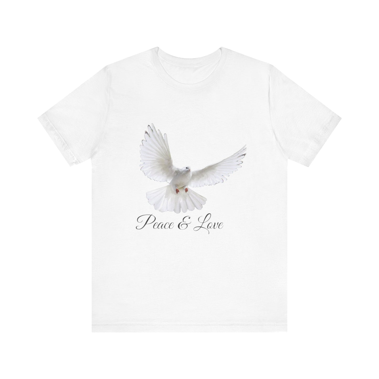 Peace&Love Colombe T-Shirt, Peace and Love Tee, Dove Graphic Top, Hippie Vibe Shirt, Unity Symbol Apparel