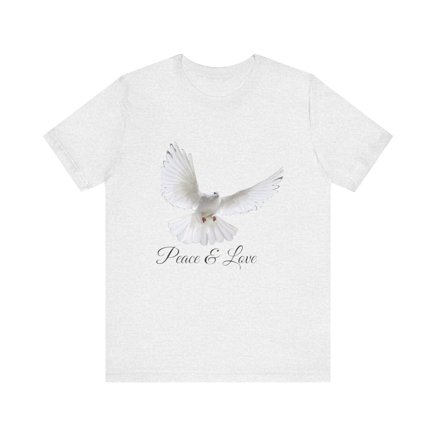 Peace&Love Colombe T-Shirt, Peace and Love Tee, Dove Graphic Top, Hippie Vibe Shirt, Unity Symbol Apparel