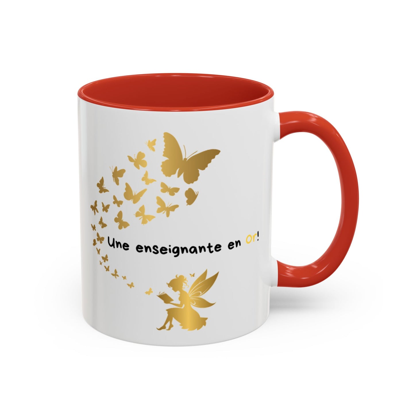 "Gold Butterfly Teacher Coffee Mug - Perfect Gift for  teachers!"Tasse de café pour enseignante