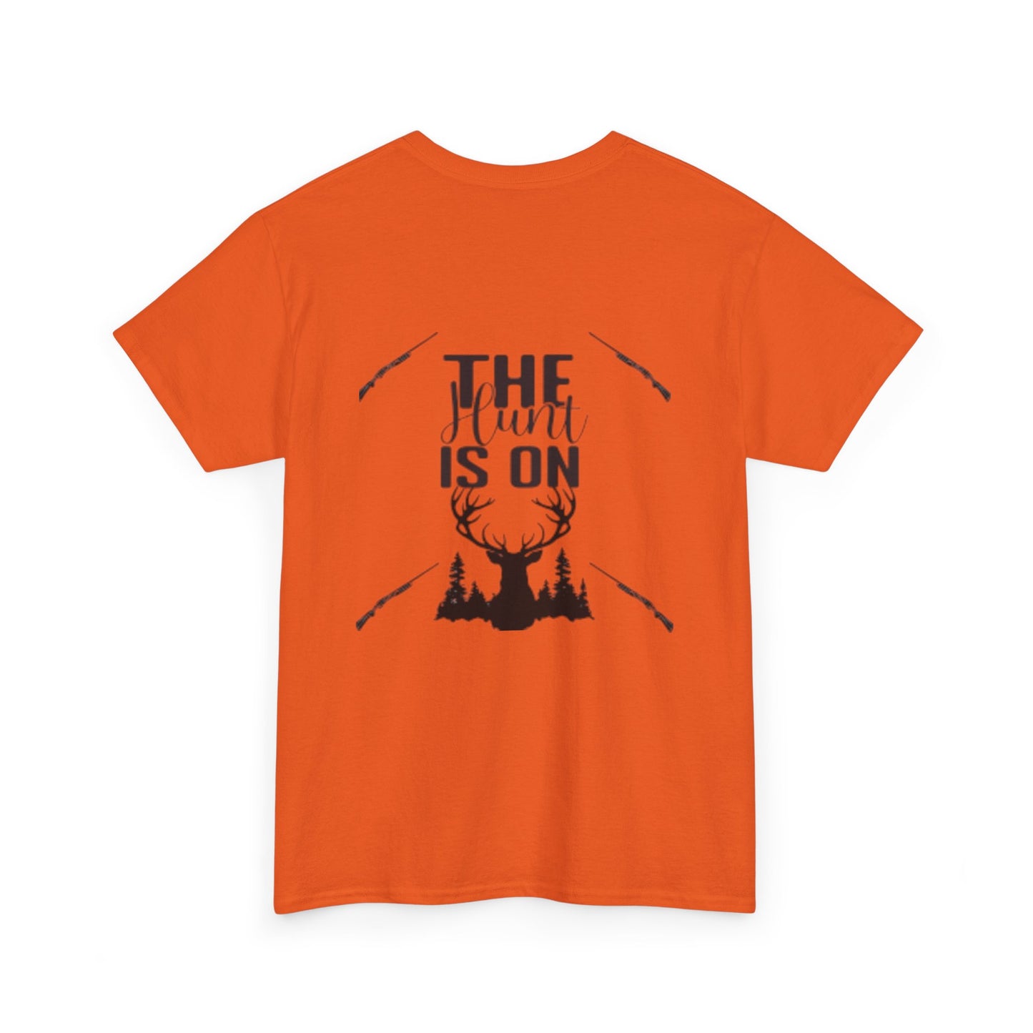 The Hunt Is On Unisex Heavy Cotton Tee, Outdoor Enthusiast Shirt, Gift for Hunters, Casual Wear for Men and Women, Nature Lover Apparel