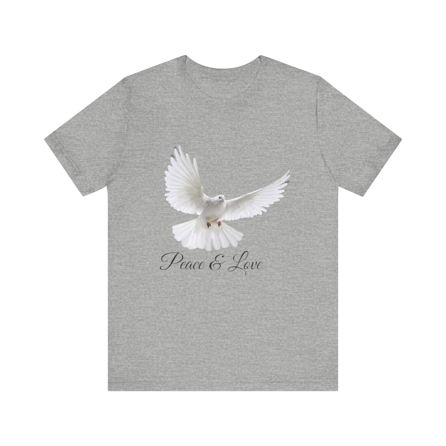 Peace&Love Colombe T-Shirt, Peace and Love Tee, Dove Graphic Top, Hippie Vibe Shirt, Unity Symbol Apparel