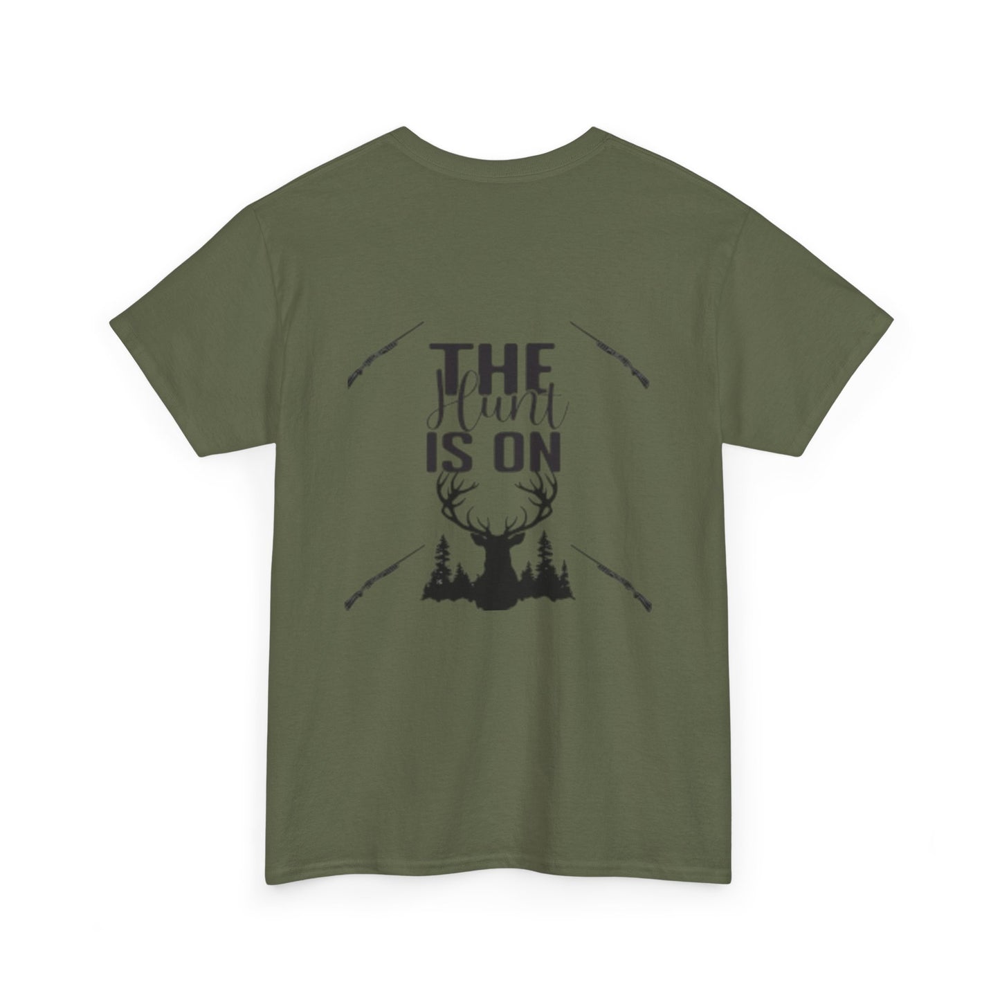 The Hunt Is On Unisex Heavy Cotton Tee, Outdoor Enthusiast Shirt, Gift for Hunters, Casual Wear for Men and Women, Nature Lover Apparel