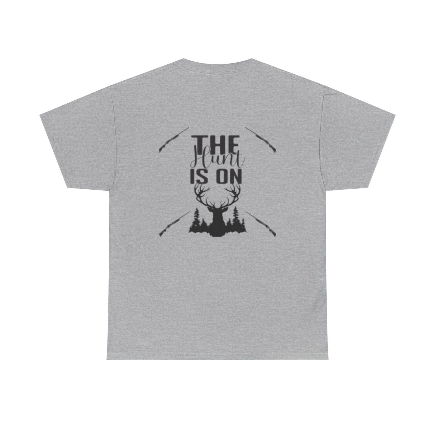 The Hunt Is On Unisex Heavy Cotton Tee, Outdoor Enthusiast Shirt, Gift for Hunters, Casual Wear for Men and Women, Nature Lover Apparel