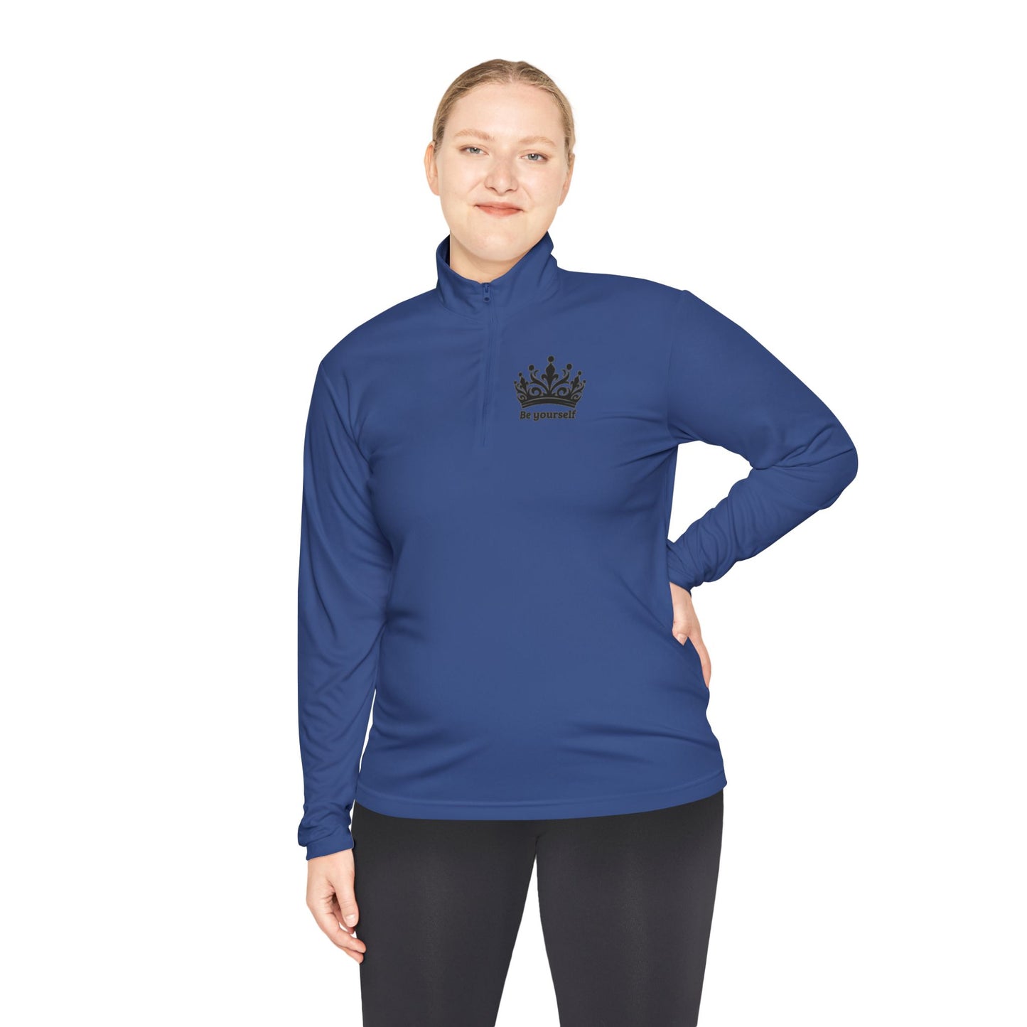 Sporty Quarter-Zip Pullover, Athletic Sweatshirt, Active Top, Exercise Jacket, Fitness Apparel, Gym Clothing