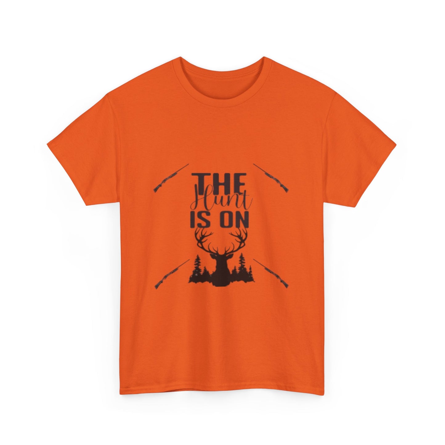 The Hunt Is On Unisex Heavy Cotton Tee, Outdoor Enthusiast Shirt, Gift for Hunters, Casual Wear for Men and Women, Nature Lover Apparel