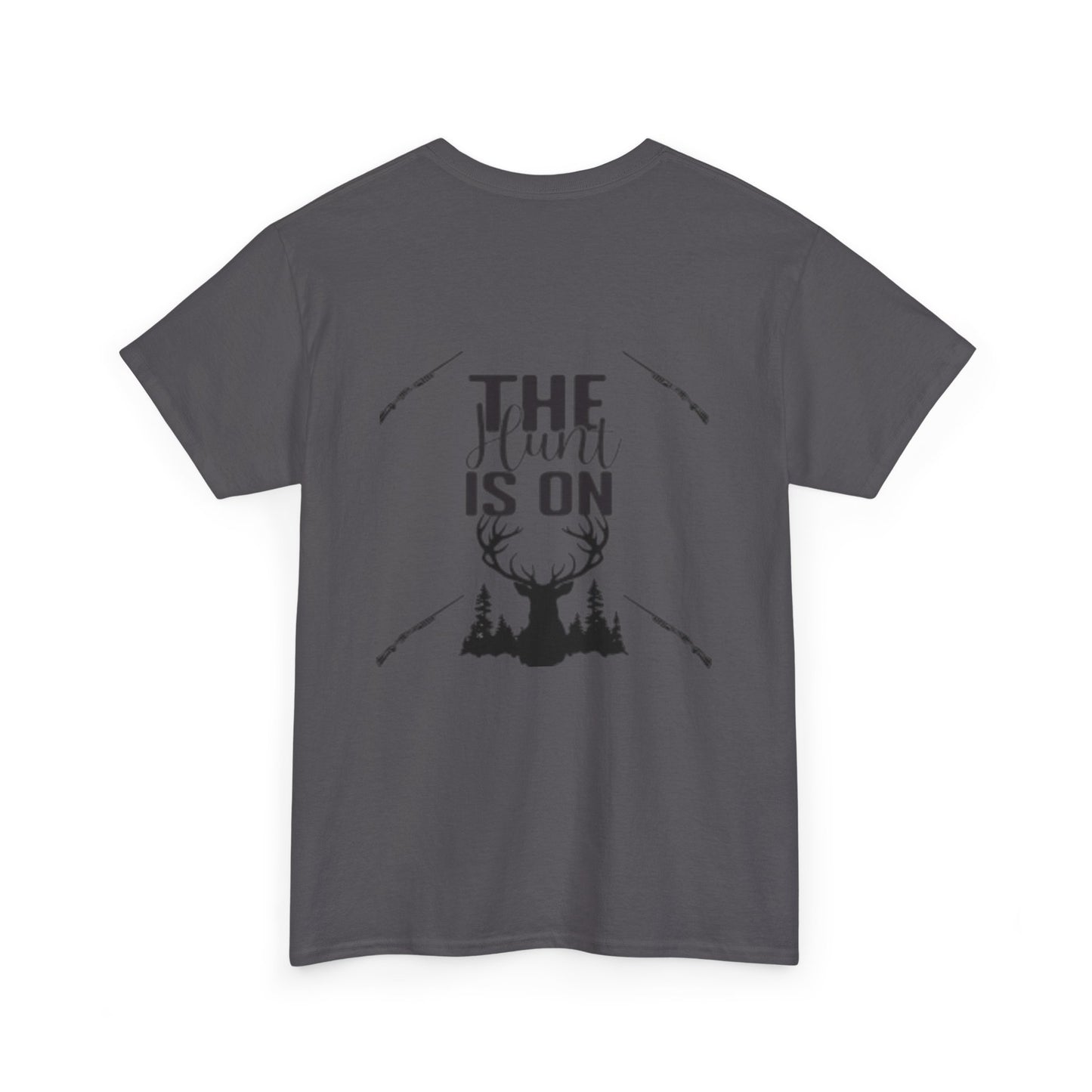 The Hunt Is On Unisex Heavy Cotton Tee, Outdoor Enthusiast Shirt, Gift for Hunters, Casual Wear for Men and Women, Nature Lover Apparel