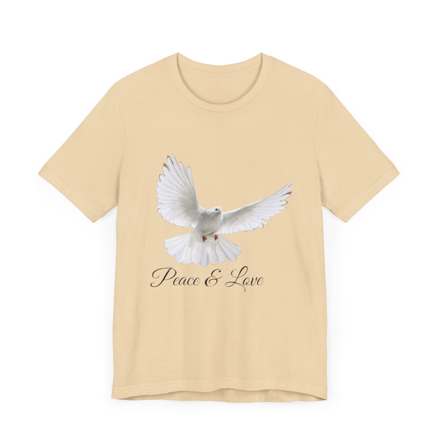 Peace&Love Colombe T-Shirt, Peace and Love Tee, Dove Graphic Top, Hippie Vibe Shirt, Unity Symbol Apparel