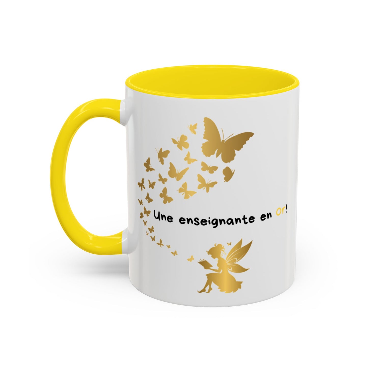 "Gold Butterfly Teacher Coffee Mug - Perfect Gift for  teachers!"Tasse de café pour enseignante