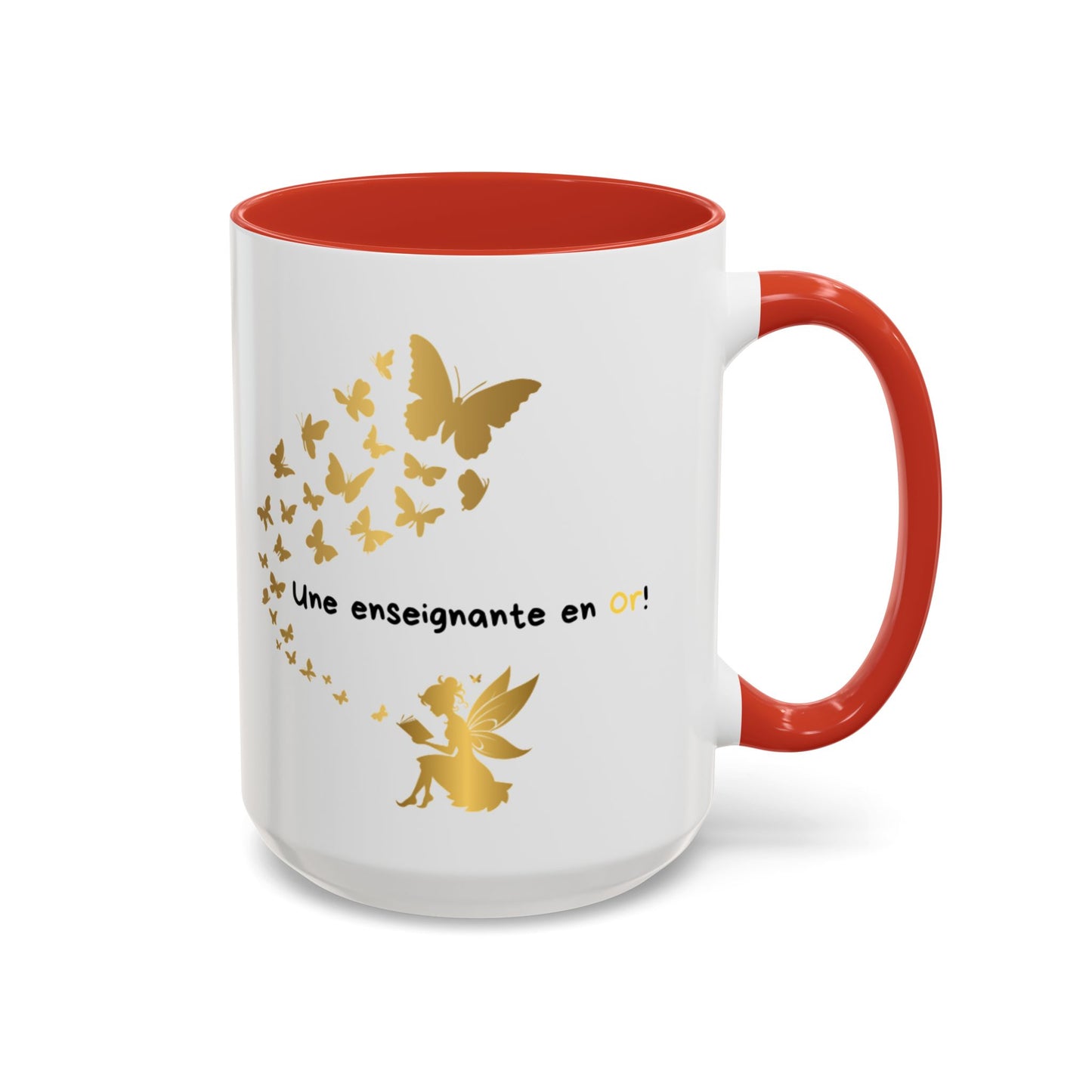 "Gold Butterfly Teacher Coffee Mug - Perfect Gift for  teachers!"Tasse de café pour enseignante