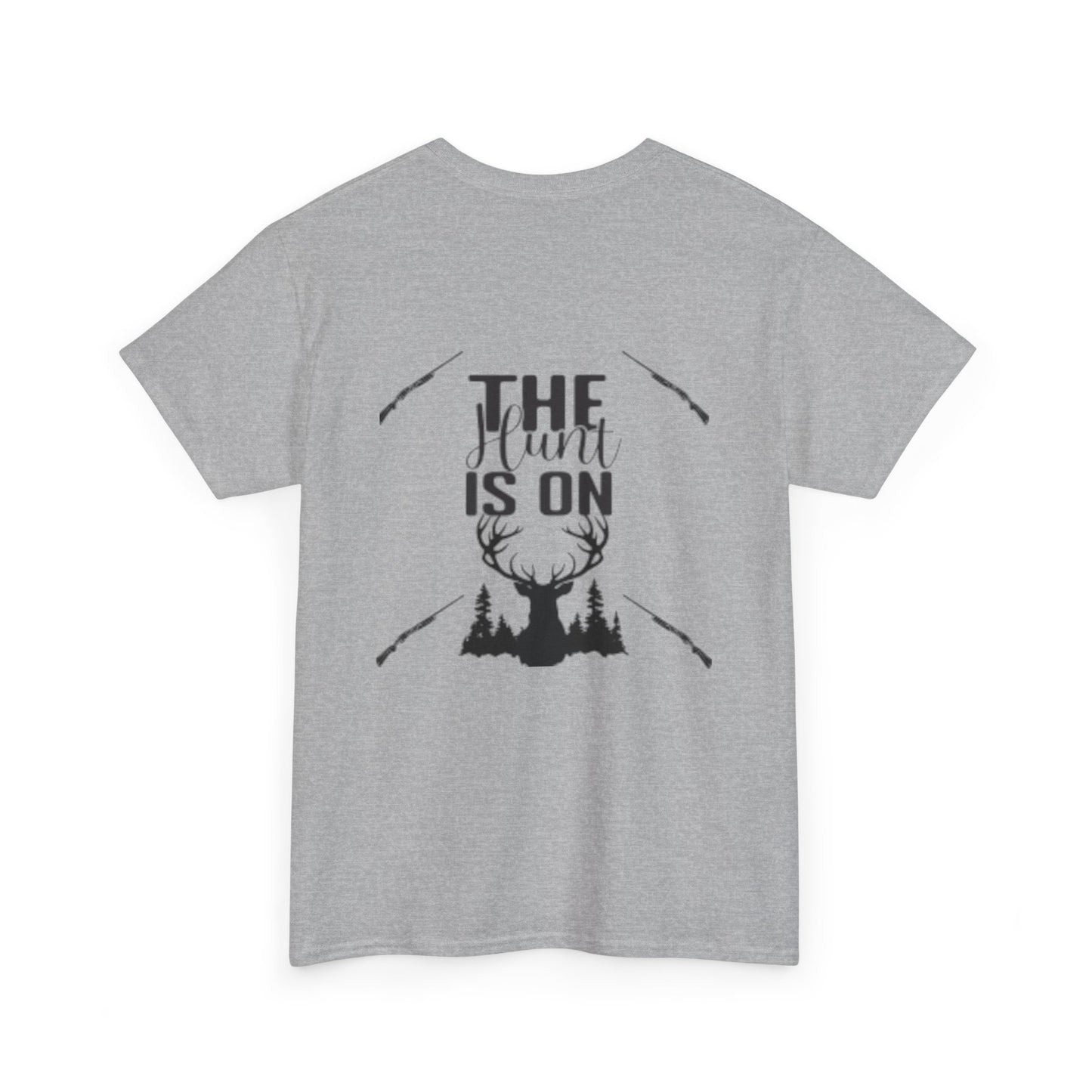 The Hunt Is On Unisex Heavy Cotton Tee, Outdoor Enthusiast Shirt, Gift for Hunters, Casual Wear for Men and Women, Nature Lover Apparel