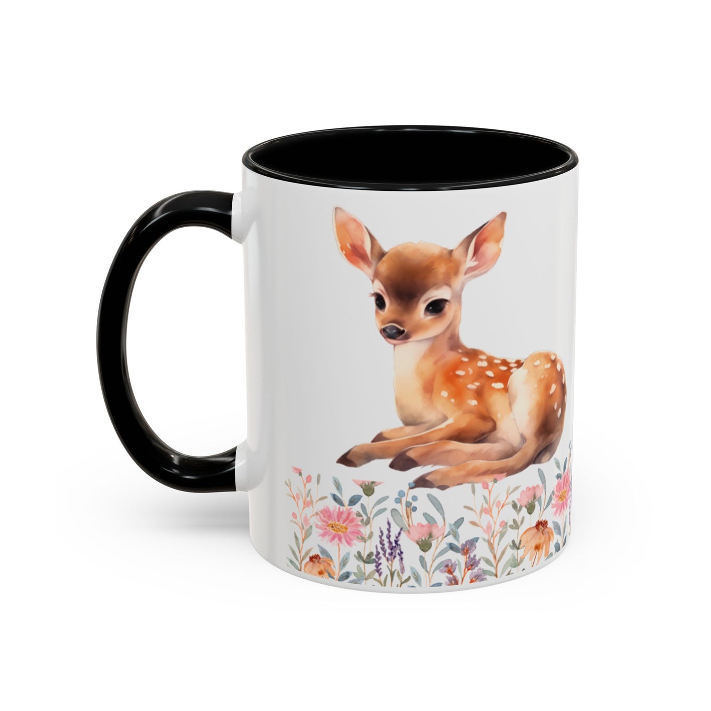 Rustic Deer Accent Coffee Mug - whimsical home decor, animal lovers gift, nature kitchenware, cozy coffee cup