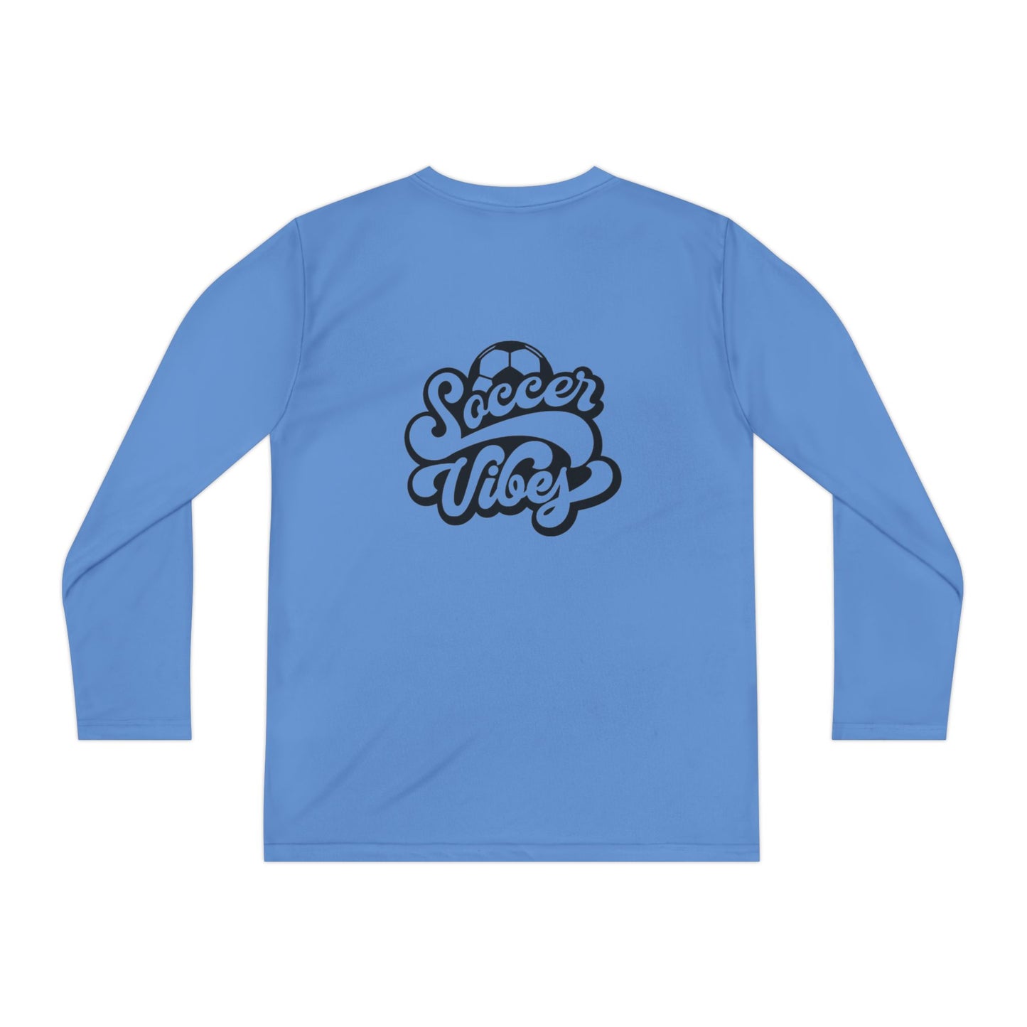 Soccer Vibes Youth Long Sleeve Tee | Keep Calm Soccer Shirt, Activewear for Kids, Sporty Gift for Young Athletes, Perfect for Soccer Games,