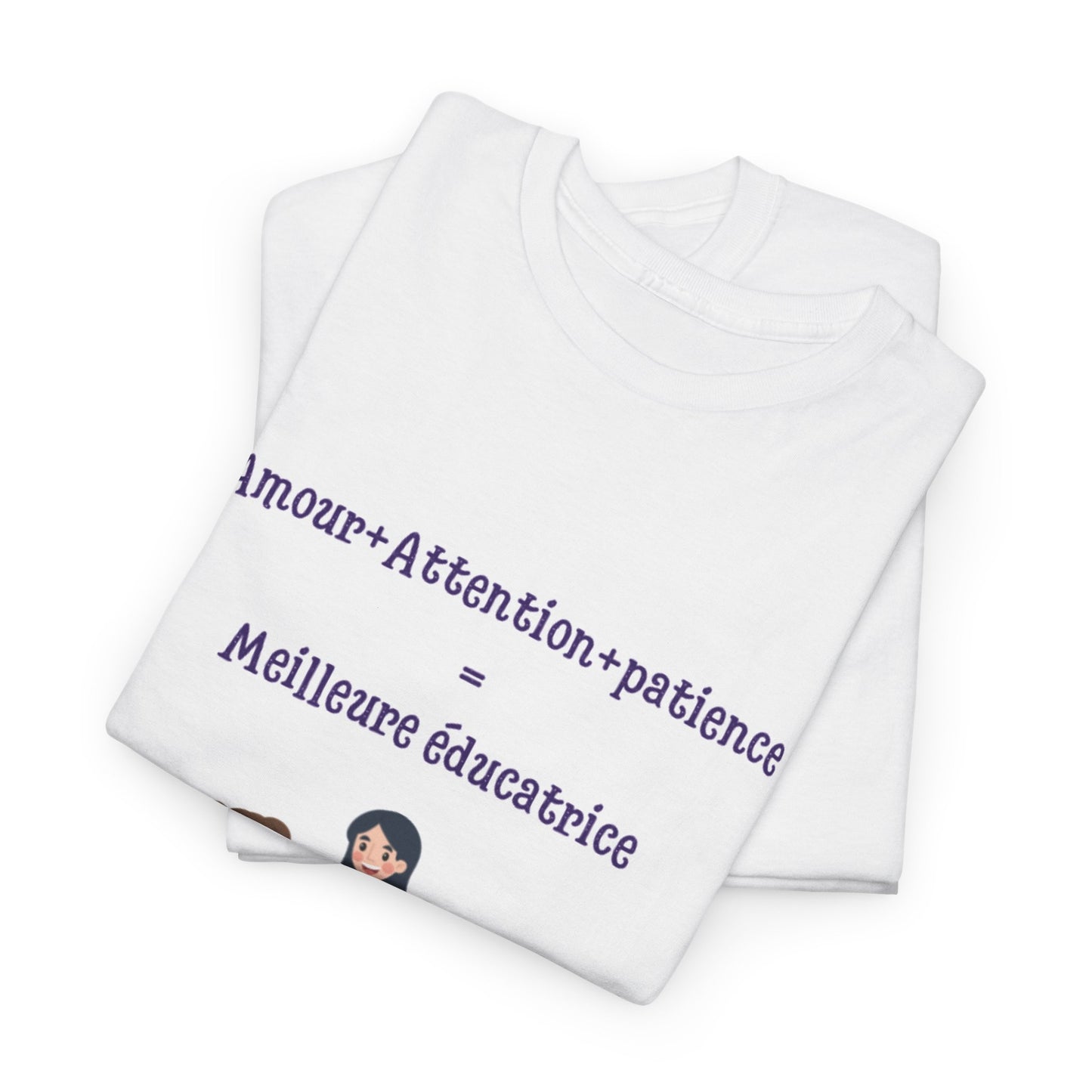 T-shirt pour éducatrice "Amour+Attention+Patience", Gift for Educators, Back to School, Teacher Appreciation, Unisex Heavy Cotton