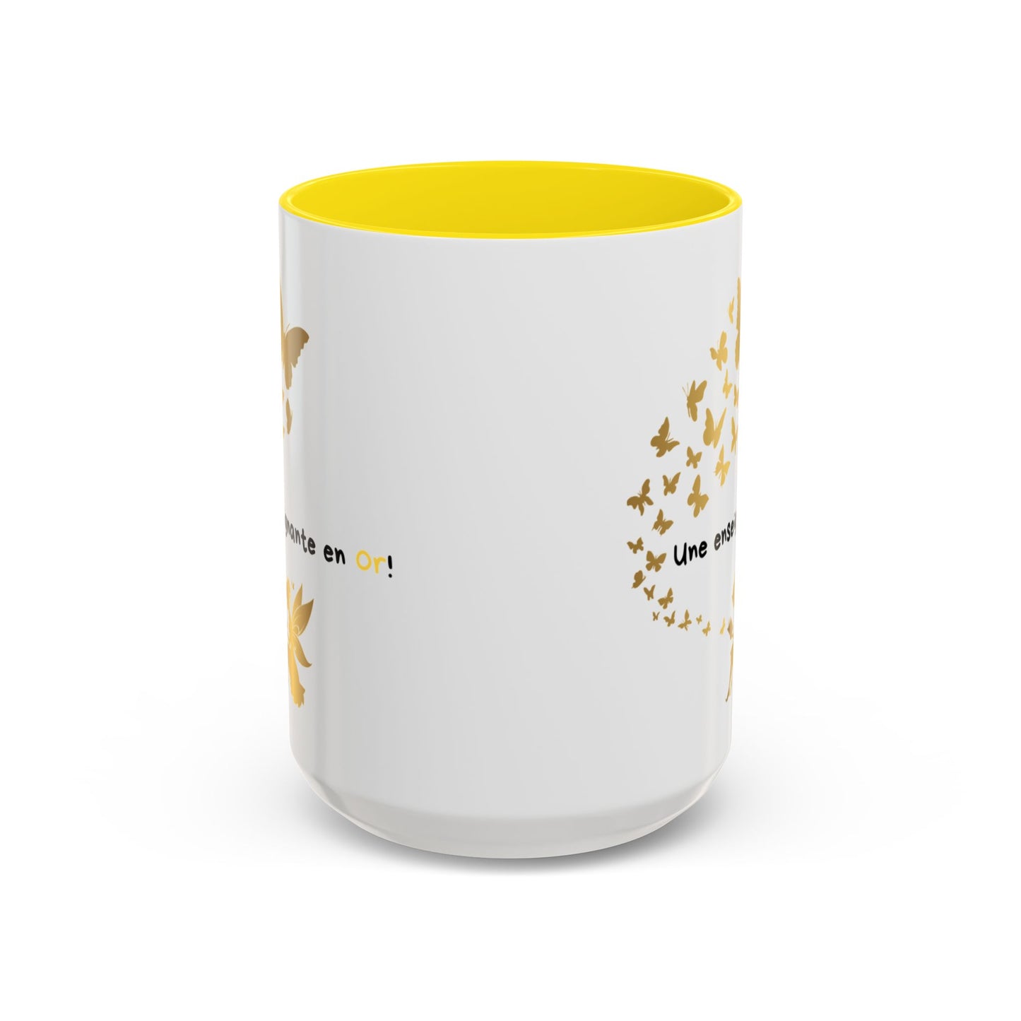 "Gold Butterfly Teacher Coffee Mug - Perfect Gift for  teachers!"Tasse de café pour enseignante