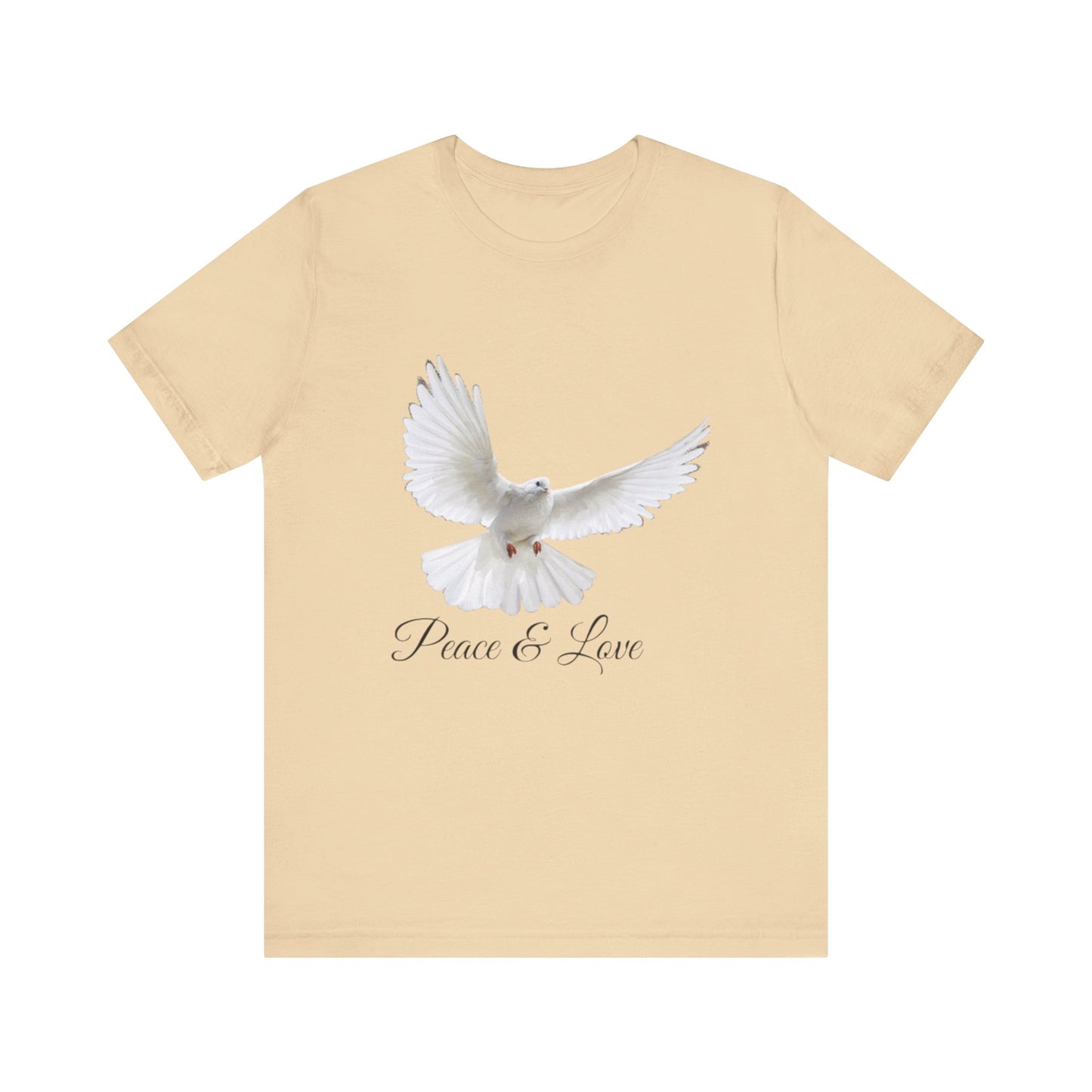 Peace&Love Colombe T-Shirt, Peace and Love Tee, Dove Graphic Top, Hippie Vibe Shirt, Unity Symbol Apparel