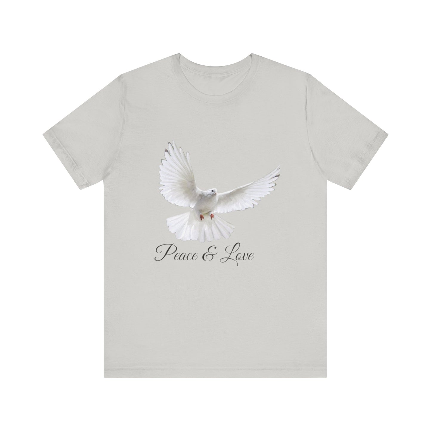 Peace&Love Colombe T-Shirt, Peace and Love Tee, Dove Graphic Top, Hippie Vibe Shirt, Unity Symbol Apparel