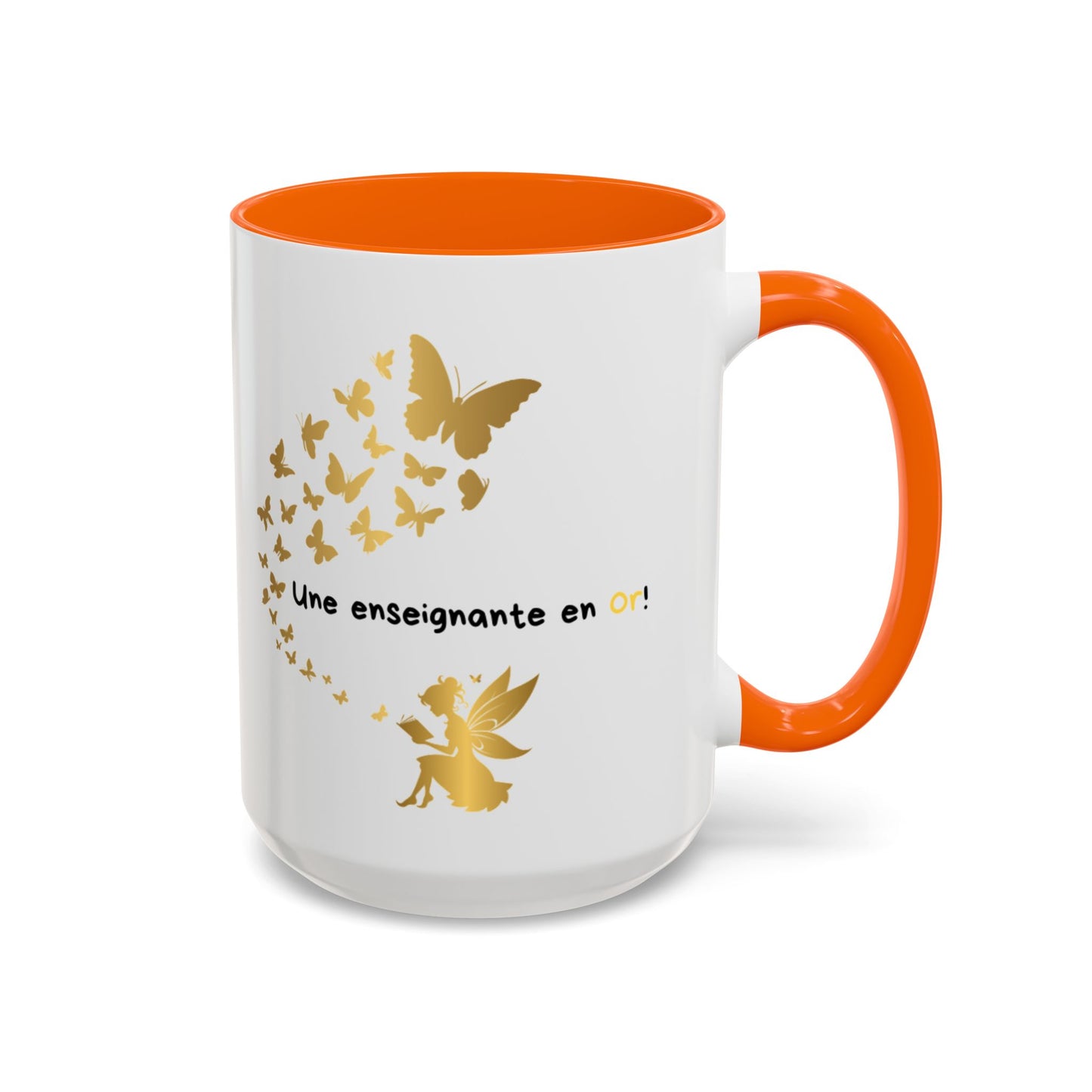 "Gold Butterfly Teacher Coffee Mug - Perfect Gift for  teachers!"Tasse de café pour enseignante