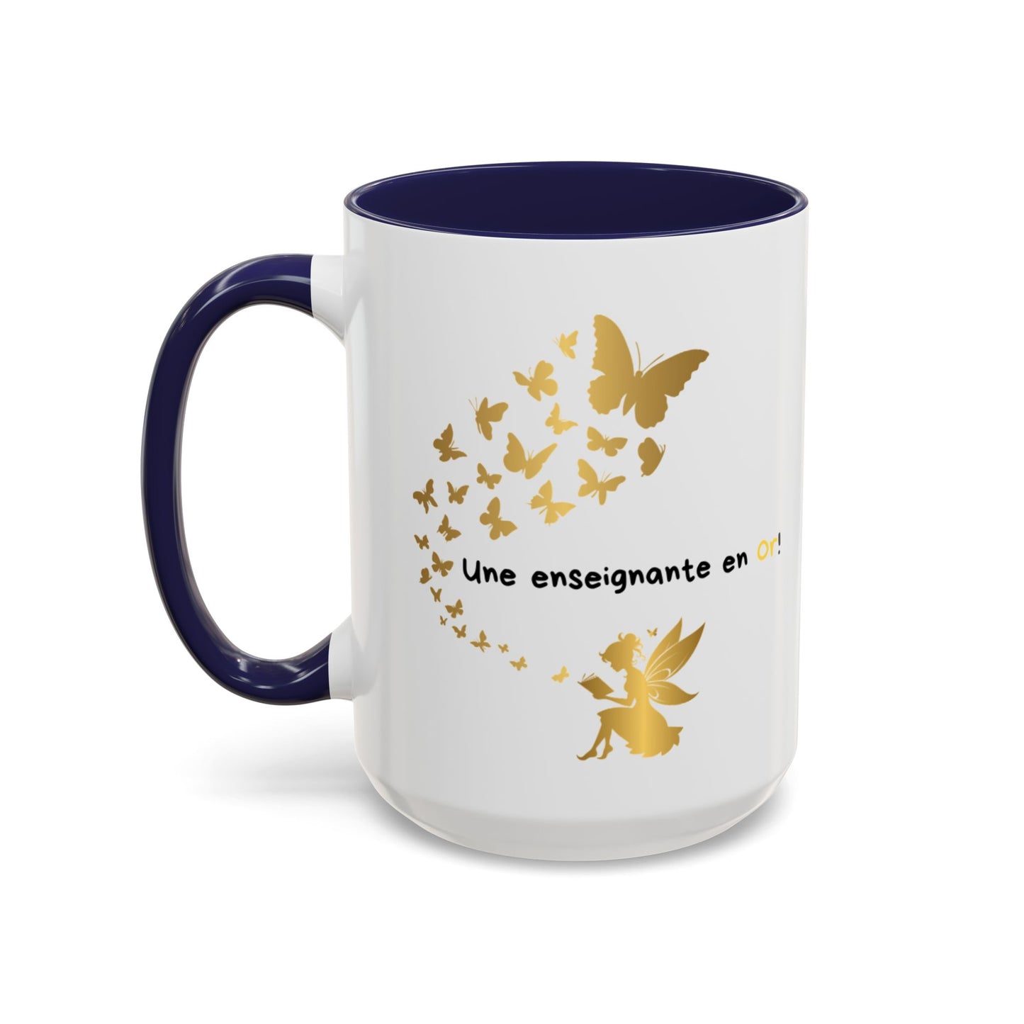 "Gold Butterfly Teacher Coffee Mug - Perfect Gift for  teachers!"Tasse de café pour enseignante