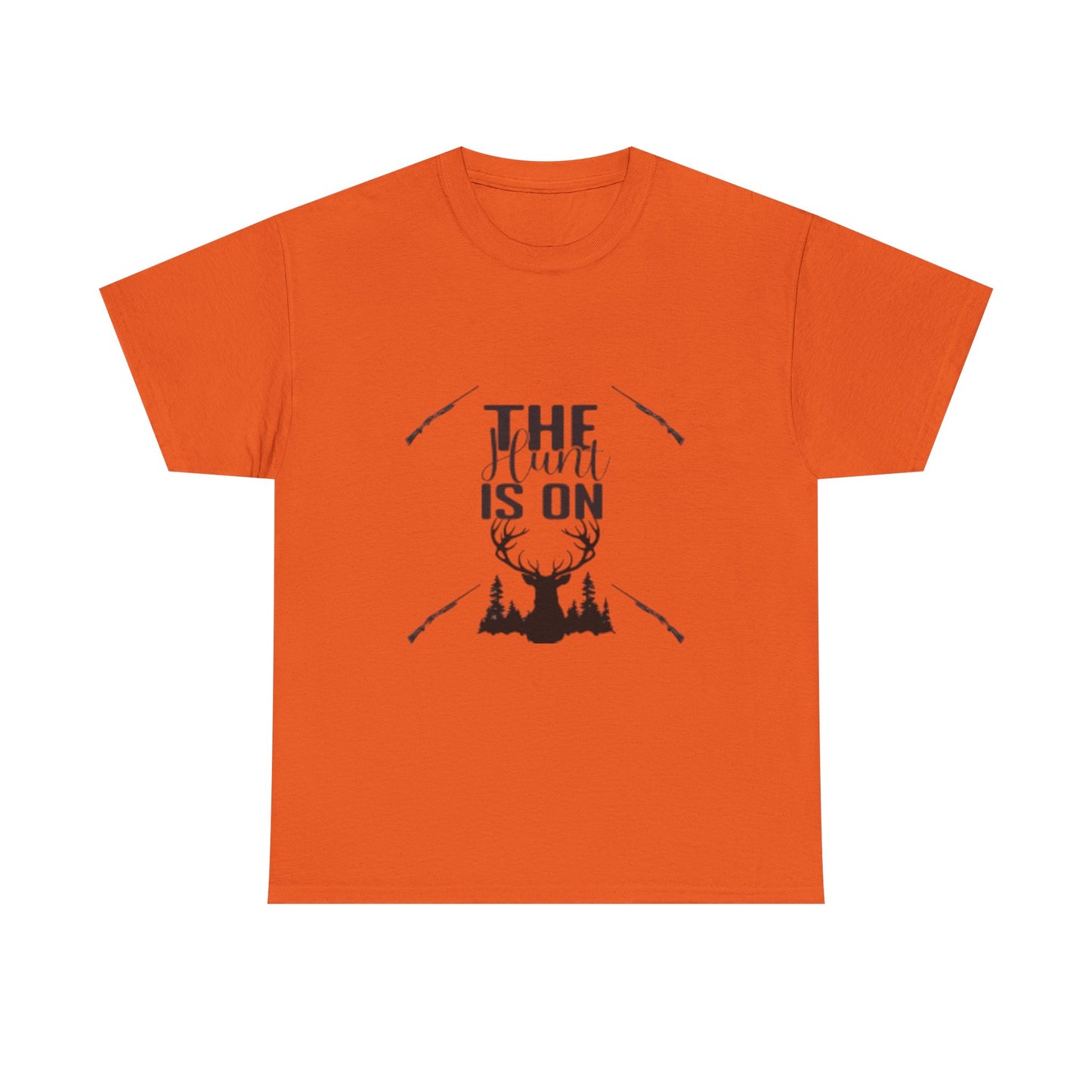 The Hunt Is On Unisex Heavy Cotton Tee, Outdoor Enthusiast Shirt, Gift for Hunters, Casual Wear for Men and Women, Nature Lover Apparel