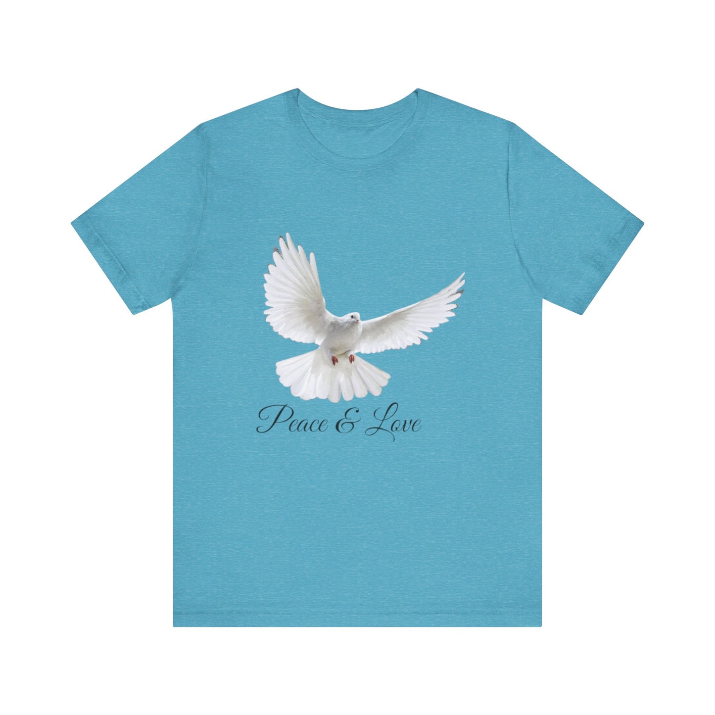 Peace&Love Colombe T-Shirt, Peace and Love Tee, Dove Graphic Top, Hippie Vibe Shirt, Unity Symbol Apparel