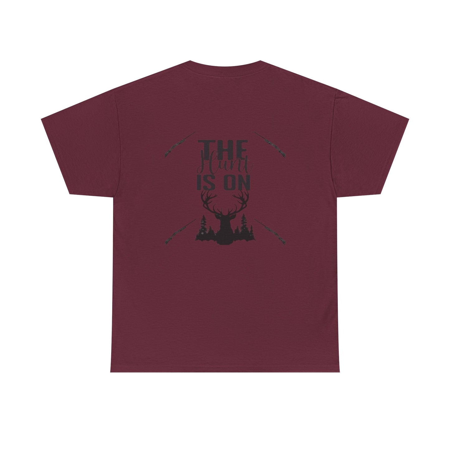 The Hunt Is On Unisex Heavy Cotton Tee, Outdoor Enthusiast Shirt, Gift for Hunters, Casual Wear for Men and Women, Nature Lover Apparel