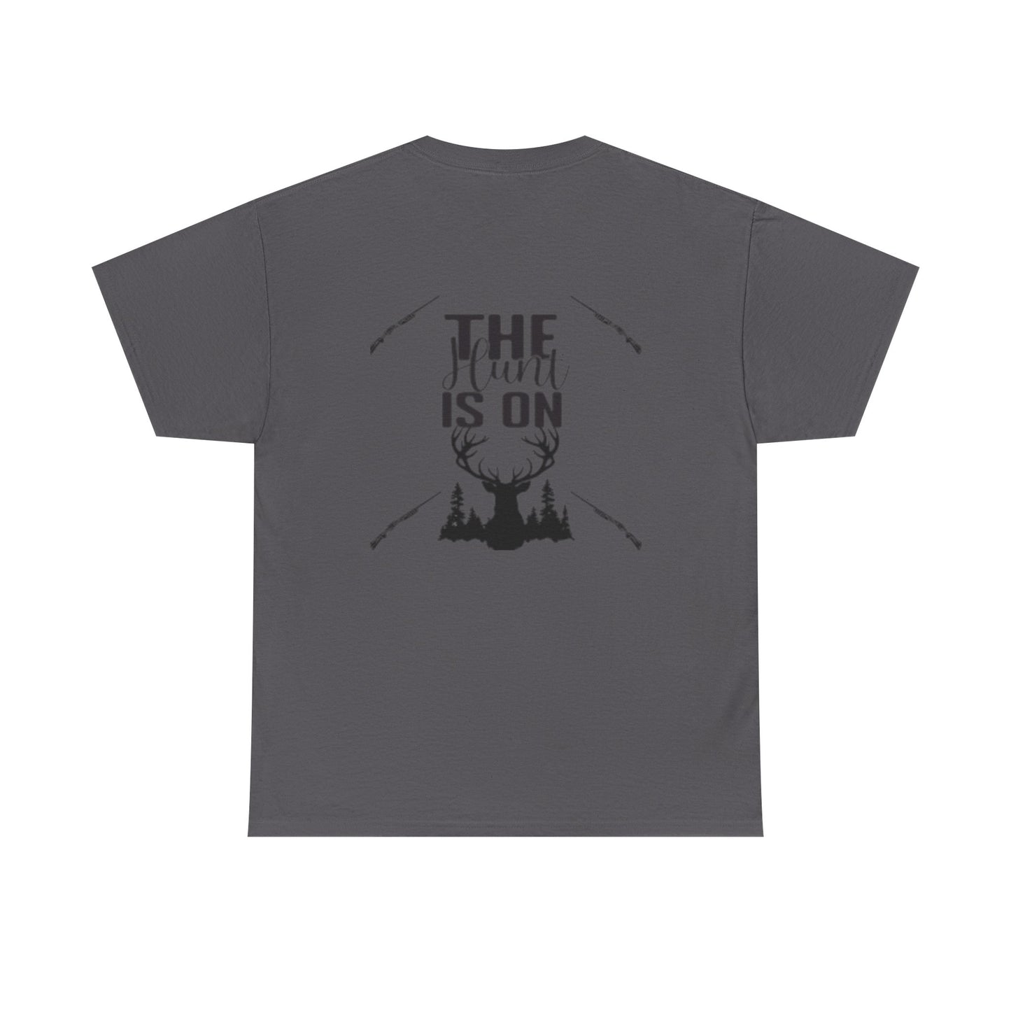 The Hunt Is On Unisex Heavy Cotton Tee, Outdoor Enthusiast Shirt, Gift for Hunters, Casual Wear for Men and Women, Nature Lover Apparel