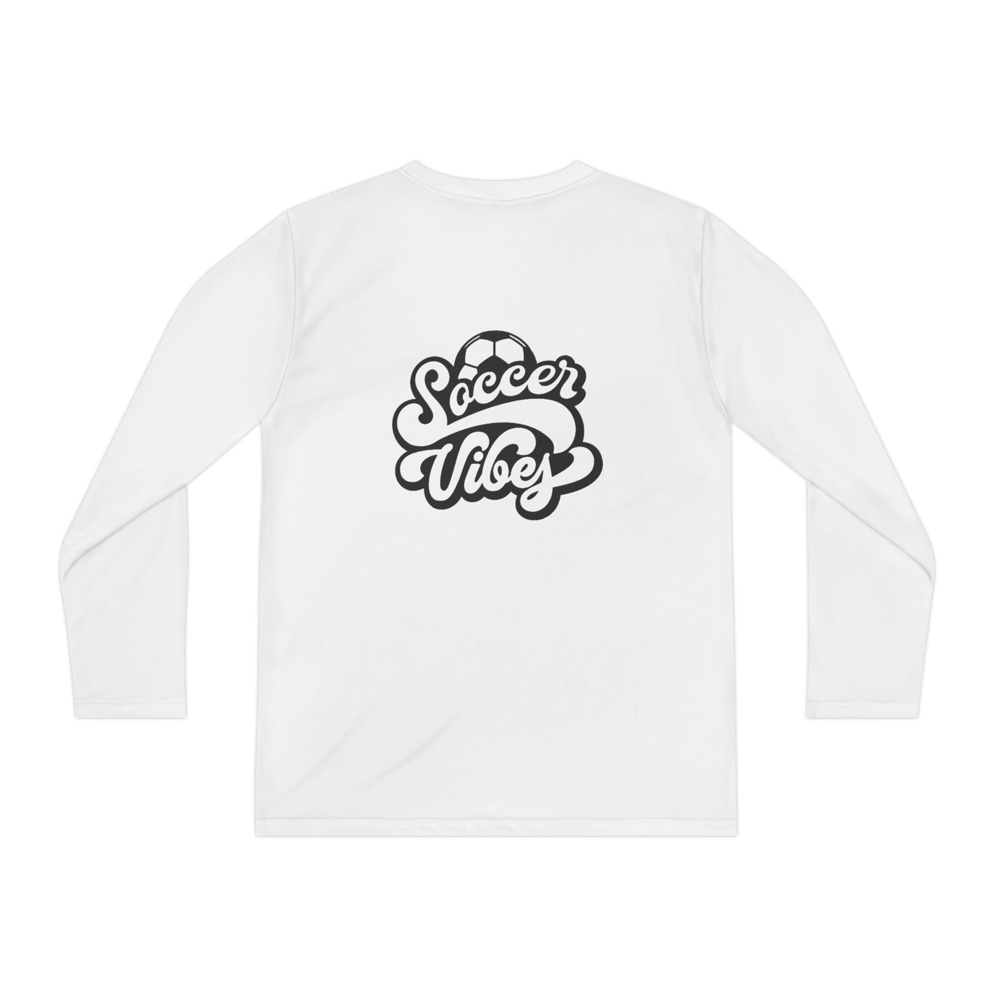 Soccer Vibes Youth Long Sleeve Tee | Keep Calm Soccer Shirt, Activewear for Kids, Sporty Gift for Young Athletes, Perfect for Soccer Games,