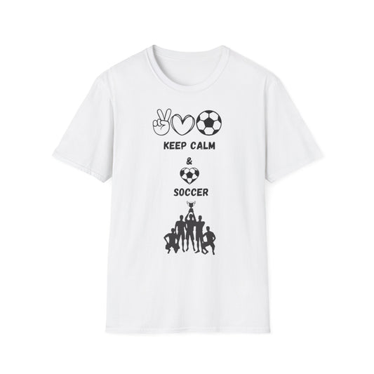 Soccer Love Unisex Softstyle T-Shirt, Soccer Fan Tee, Sports Lover Shirt, Soccer Mom Dad Gift, Soccer Player Apparel