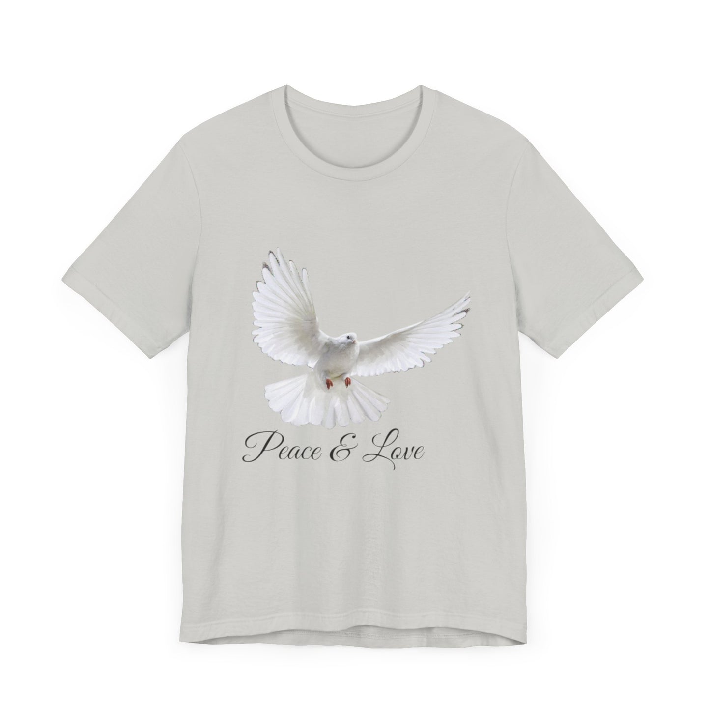 Peace&Love Colombe T-Shirt, Peace and Love Tee, Dove Graphic Top, Hippie Vibe Shirt, Unity Symbol Apparel