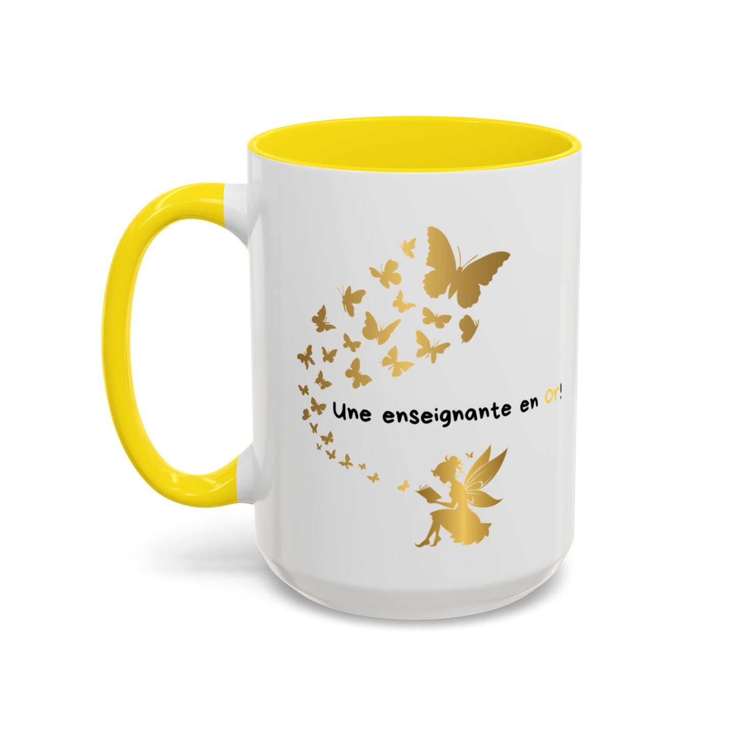 "Gold Butterfly Teacher Coffee Mug - Perfect Gift for  teachers!"Tasse de café pour enseignante