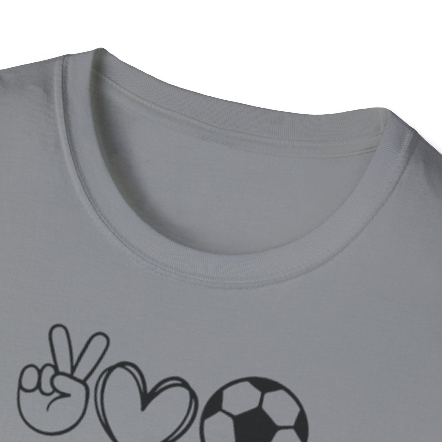 Soccer Love Unisex Softstyle T-Shirt, Soccer Fan Tee, Sports Lover Shirt, Soccer Mom Dad Gift, Soccer Player Apparel